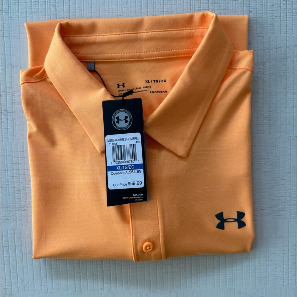 Under Armour Orange Performance Polo Shirt